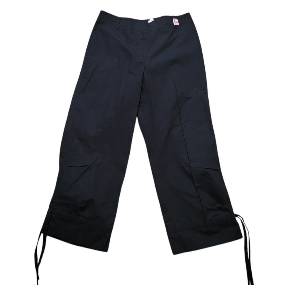 Dana Buchman Black 100% Cotton Cropped Tie Pants - Sz 6